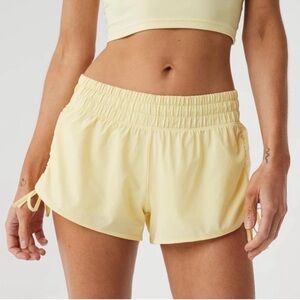 Offline by Aerie Yellow Ruched shorts size S